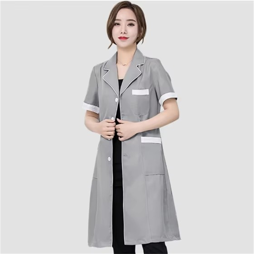 High grade gray solid color sl - Medical Lab Coats review and price